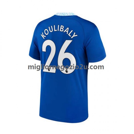 Maglia Chelsea Kalidou Koulibaly 26 Uomo Casa Divisa 2022-2023 Manica Corta
