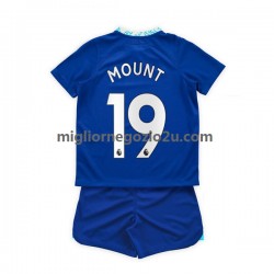 Maglia Chelsea Mason Mount 19 Bambino Casa Divisa 2022-2023 Manica Corta