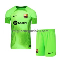 Maglia FC Barcelona Portiere Bambino Casa Divisa 2022-2023 Manica Corta