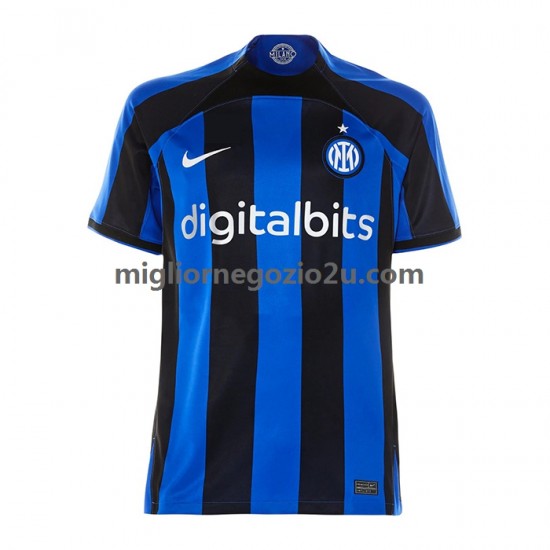 Maglia Inter Milan Uomo Casa Divisa 2022-2023 Manica Corta