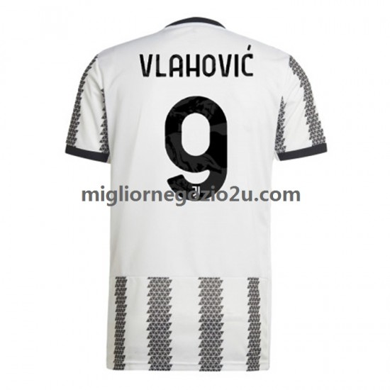 Maglia Juventus Vlahovic 9 Uomo Casa Divisa 2022-2023 Manica Corta