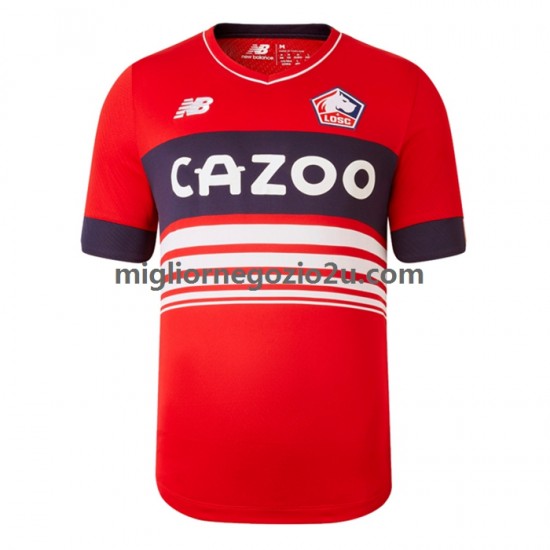 Maglia LOSC Lille Uomo Casa Divisa 2022-2023 Manica Corta