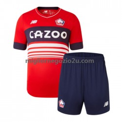 Maglia LOSC Lille Bambino Casa Divisa 2022-2023 Manica Corta