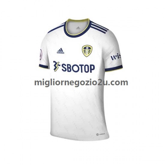 Maglia Leeds United Uomo Casa Divisa 2022-2023 Manica Corta