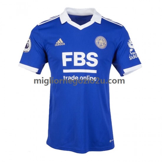 Maglia Leicester City Uomo Casa Divisa 2022-2023 Manica Corta