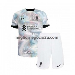 Maglia Liverpool Bambino Trasferta Divisa 2022-2023 Manica Corta