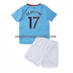 Maglia Manchester City De Bruyne 17 Bambino Casa Divisa 2022-2023 Manica Corta
