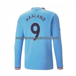 Maglia Manchester City Haaland 9 Uomo Casa Divisa 2022-2023 Manica Lunga