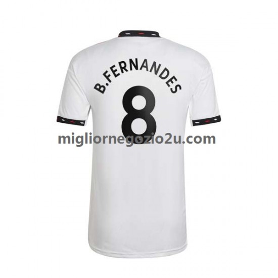 Maglia Manchester United Bruno Fernandes 8 Uomo Trasferta Divisa 2022-2023 Manica Corta