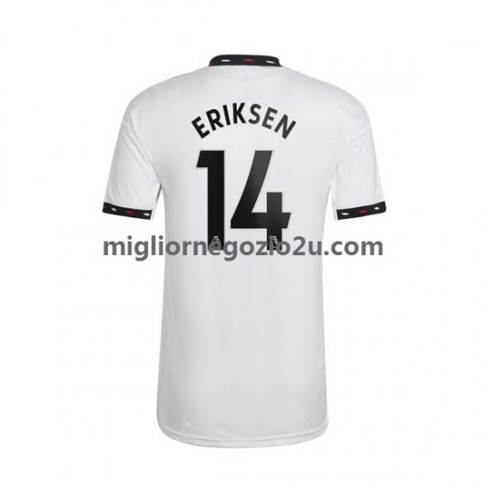 Maglia Manchester United Christian Eriksen 14 Uomo Trasferta Divisa 2022-2023 Manica Corta