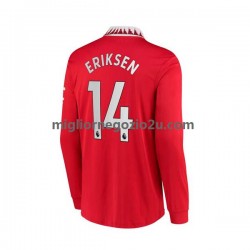 Maglia Manchester United Christian Eriksen 14 Uomo Casa Divisa 2022-2023 Manica Lunga