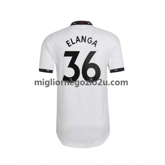 Maglia Manchester United Elanga 36 Uomo Trasferta Divisa 2022-2023 Manica Corta