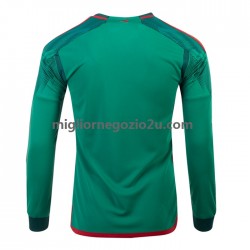 Maglia Messico Uomo Casa Divisa Mondiali 2022 Manica Lunga