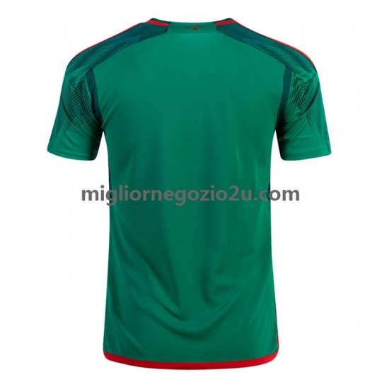 Maglia Messico Uomo Casa Divisa Mondiali 2022 Manica Corta