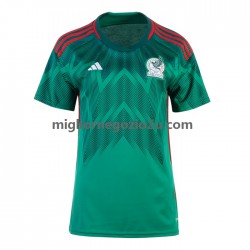 Maglia Messico Donna Casa Divisa 2022-2023 Manica Corta