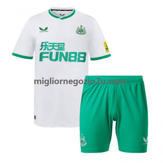 Maglia Newcastle United Bambino Terza Divisa 2022-2023 Manica Corta