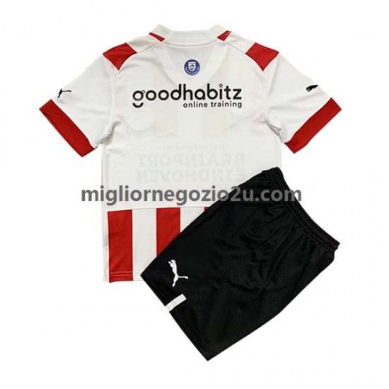 Maglia PSV Eindhoven Bambino Casa Divisa 2022-2023 Manica Corta