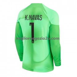 Maglia Paris Saint-Germain K.Navas 1 Portiere Uomo Casa Divisa 2022-2023 Manica Lunga