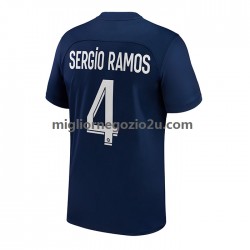 Maglia Paris Saint-Germain Sergio Ramos 4 Uomo Casa Divisa 2022-2023 Manica Corta