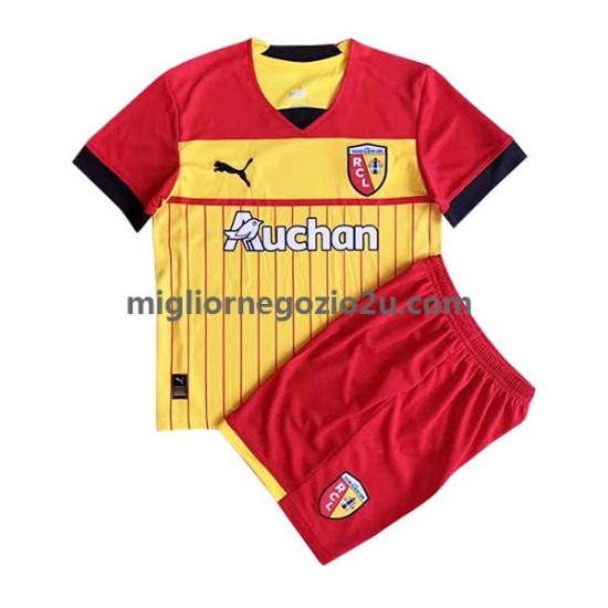 Maglia RC Lens Bambino Casa Divisa 2022-2023 Manica Corta