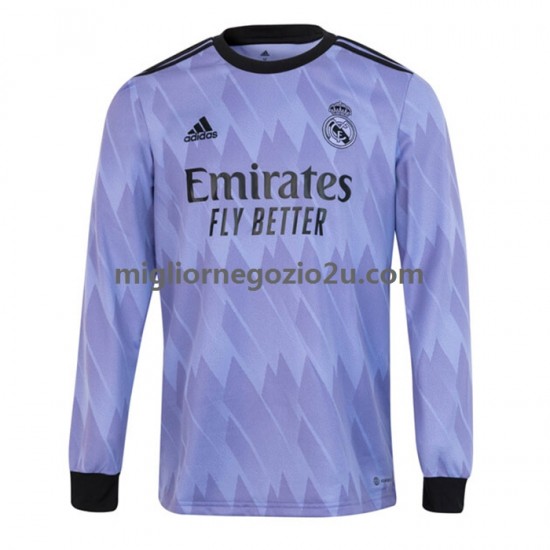 Maglia Real Madrid Uomo Trasferta Divisa 2022-2023 Manica Lunga