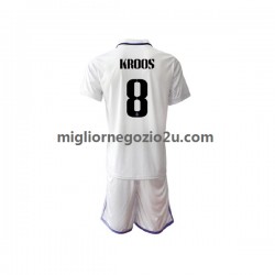 Maglia Real Madrid Toni Kroos 8 Bambino Casa Divisa 2022-2023 Manica Corta