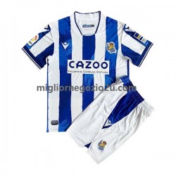 Maglia Real Sociedad Bambino Casa Divisa 2022-2023 Manica Corta
