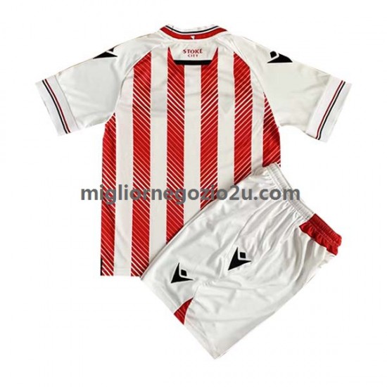 Maglia Stoke City Bambino Casa Divisa 2022-2023 Manica Corta