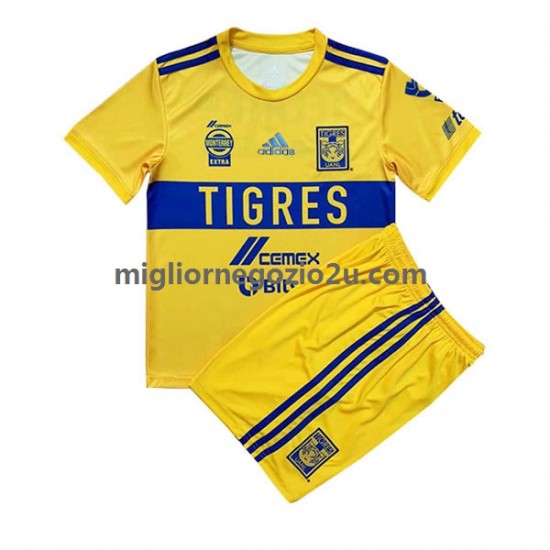 Maglia Tigres UANL Bambino Casa Divisa 2022-2023 Manica Corta