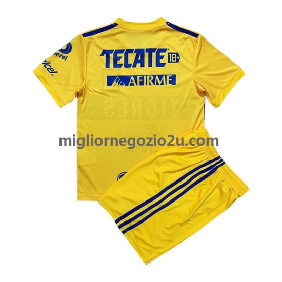 Maglia Tigres UANL Bambino Casa Divisa 2022-2023 Manica Corta