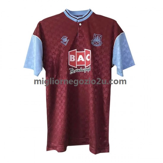 Maglia West Ham United Retro Uomo Casa Divisa 1989-1990 Manica Corta