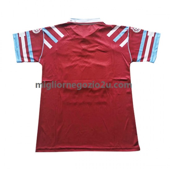 Maglia West Ham United Retro Uomo Casa Divisa 1991-1992 Manica Corta