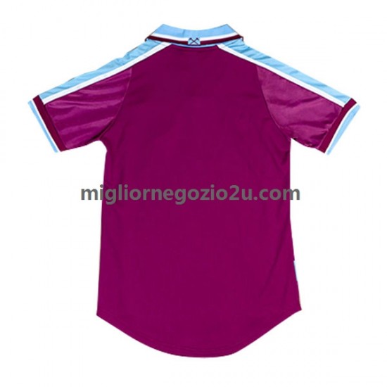 Maglia West Ham United Retro Uomo Casa Divisa 1999-2001 Manica Corta