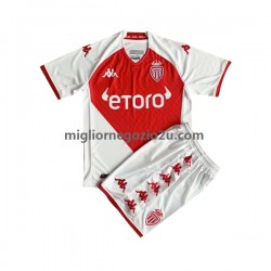 Maglia AS Monaco Bambino Casa Divisa 2022-2023 Manica Corta