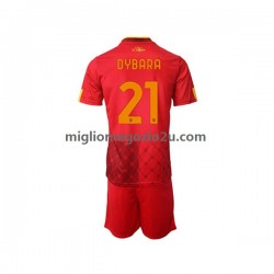 Maglia AS Roma Paulo Dybala 21 Bambino Casa Divisa 2022-2023 Manica Corta