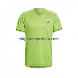 Maglia Argentina Portiere Uomo Trasferta Divisa Mondiali 2022 Manica Corta