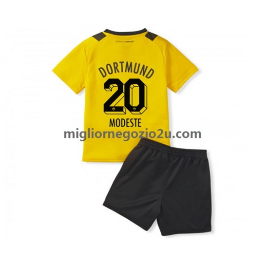 Maglia Borussia Dortmund Anthony Modeste 20 Bambino Casa Divisa 2022-2023 Manica Corta