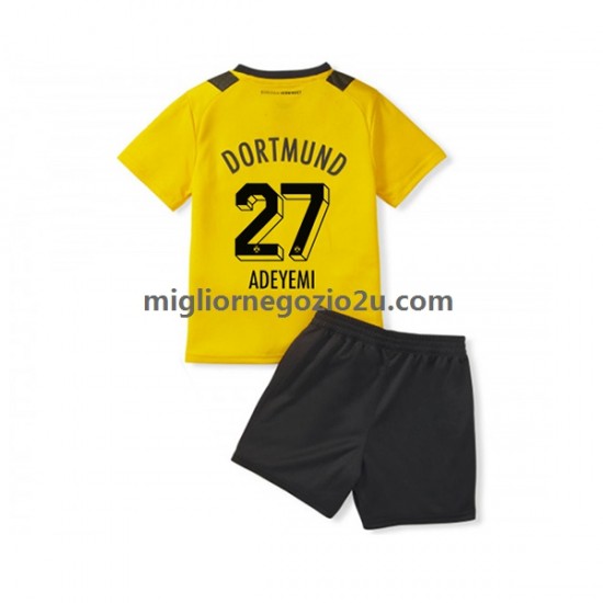 Maglia Borussia Dortmund Karim Adeyemi 27 Bambino Casa Divisa 2022-2023 Manica Corta