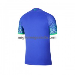 Maglia Brasile Uomo Trasferta Divisa Mondiali 2022 Manica Corta