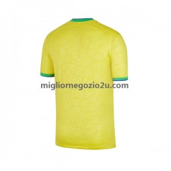 Maglia Brasile Uomo Casa Divisa Mondiali 2022 Manica Corta