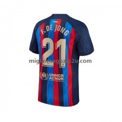Maglia FC Barcelona Frenkie de Jong 21 Uomo Casa Divisa 2022-2023 Manica Corta
