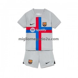 Maglia FC Barcelona Bambino Terza Divisa 2022-2023 Manica Corta