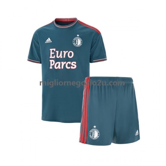Maglia Feyenoord Rotterdam Bambino Trasferta Divisa 2022-2023 Manica Corta