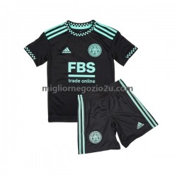 Maglia Leicester City Bambino Trasferta Divisa 2022-2023 Manica Corta