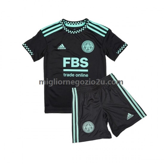 Maglia Leicester City Bambino Trasferta Divisa 2022-2023 Manica Corta