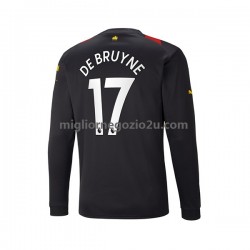 Maglia Manchester City De Bruyne 17 Uomo Trasferta Divisa 2022-2023 Manica Lunga