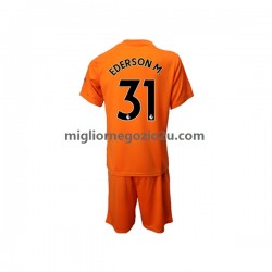 Maglia Manchester City Ederson M. 31 Portiere Bambino Terza Divisa 2022-2023 Manica Corta