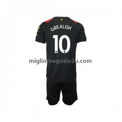 Maglia Manchester City Grealish 10 Bambino Trasferta Divisa 2022-2023 Manica Corta