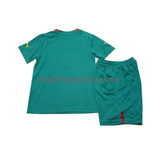 Maglia Senegal Bambino Trasferta Divisa Mondiali 2022 Manica Corta