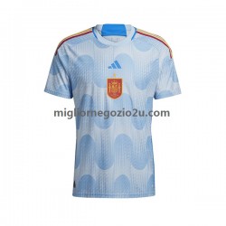 Maglia Spagna Uomo Trasferta Divisa Mondiali 2022 Manica Corta